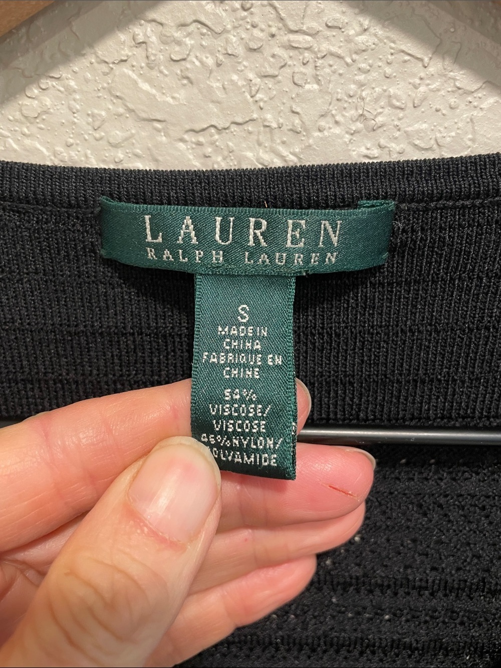 Lauren Ralph Lauren Black Ribbed Zip Front Cardigan Sweater Size Small - Picture 2 of 5
